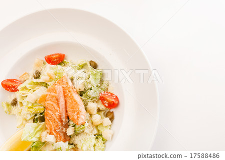 caesar salad with salmon caesar salad with salmon 17588486
