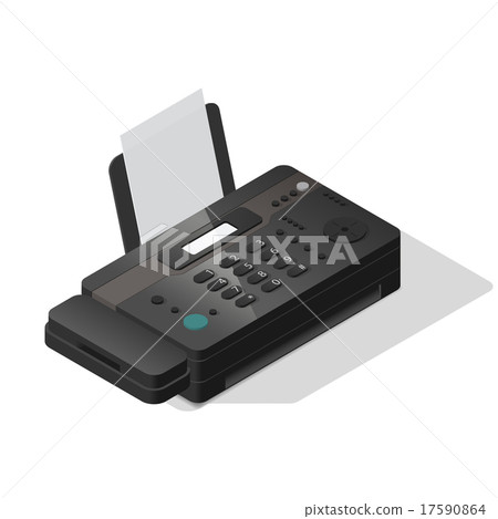 Fax detailed isometric icon 17590864