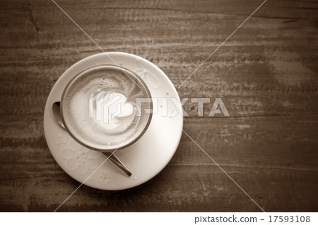 hot coffee on grunge wood background hot coffee on grunge wood background 17593108