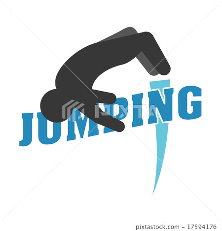 Jumping design - Stock Illustration [17594176] - PIXTA
