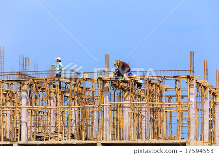 labor working in construction site labor working in construction site 17594553