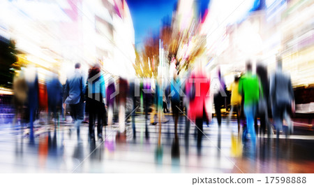 Business People Rush Hour Walking Commuting City Concept Business People Rush Hour Walking Commuting City Concept 17598888