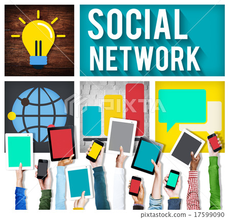 Social Network Global Communications Technology Connection Conce 17599090