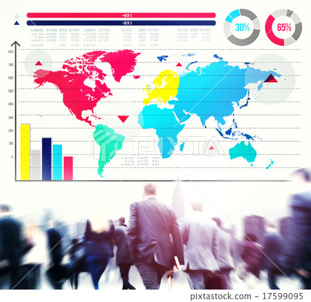 Global Business Graph Growth World Map Concept 17599095