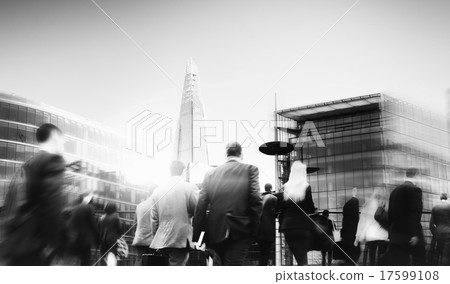 Business People Rush Hour Walking Commuting City Concept 17599108