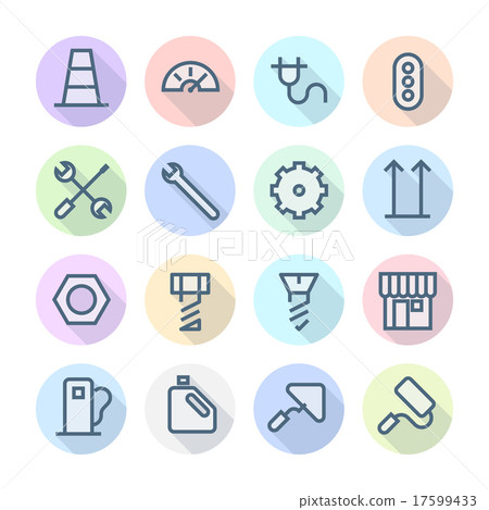 Thin Line Icons For Industrial - Stock Illustration [17599433] - PIXTA