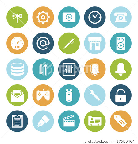 Flat design icons for user interface - Stock Illustration [17599464 ...