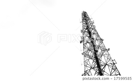 Broadcasting tower with cloudy sky Broadcasting tower with cloudy sky 17599585