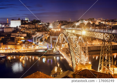 City of Porto by Night in Portugal 17600249