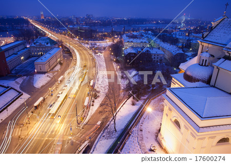 Solidarity Avenue in Warsaw by Night Solidarity Avenue in Warsaw by Night 17600274