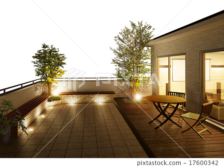 Roof balcony Night view 17600342