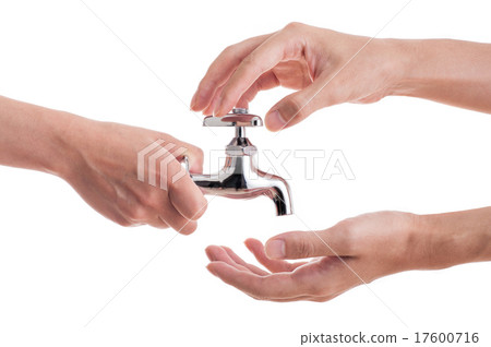 輕拍龍頭白色背景 17600716
