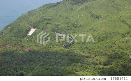 Mountain road on Hai Van pass in Hue 17601411
