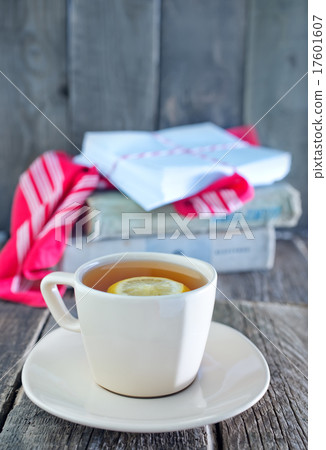 tea with lemon in cup 17601607