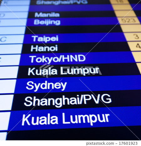 Flight information board in airport. 17601923