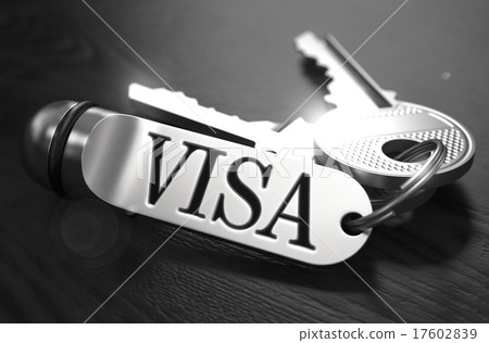 Visa Concept. Keys with Keyring. 17602839