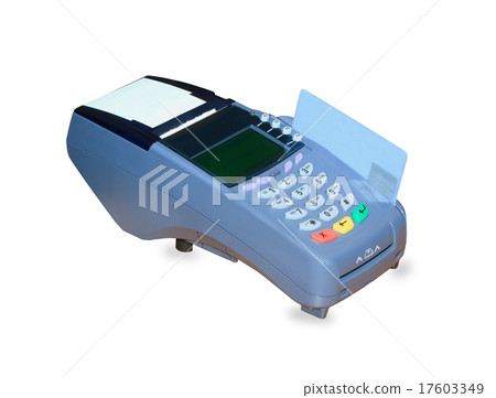 POS terminal and credit card processing isolated  17603349