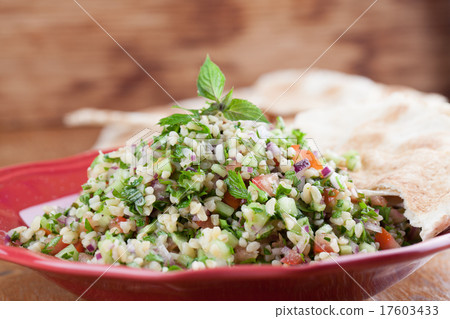 Tabbouleh with pita bread 17603433