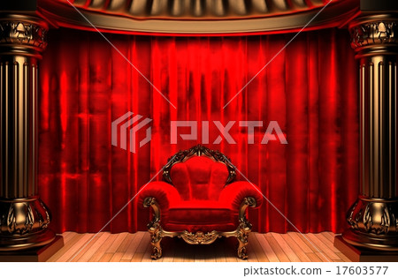 red velvet curtain opening the scene red velvet curtain opening the scene 17603577