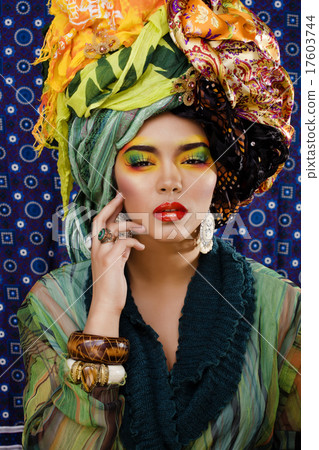 beauty bright woman with creative make up, many beauty bright woman with creative make up, many 17603744