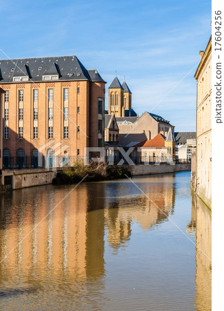 View of Metz over Moselle river - Lorraine, France 17604256