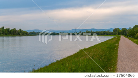 View of Rhine river in the evening, Germany 17604866