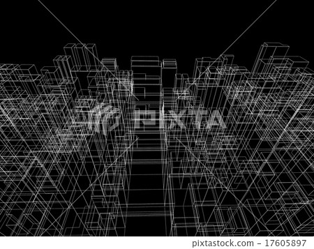 Digital background with cubic 3d structure Digital background with cubic 3d structure 17605897