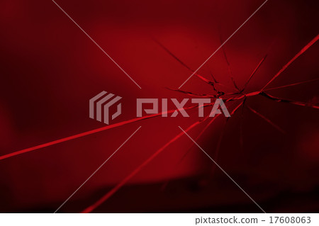 broken red glass 17608063