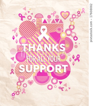 Breast cancer awareness geometry support poster Breast cancer awareness geometry support poster 17608082
