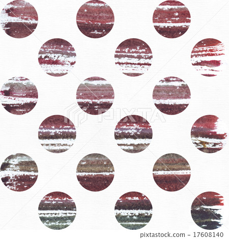 Watercolor striped red splatter colors in circles 17608140
