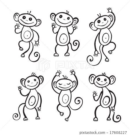 图库插图 chinese zodiac monkey.