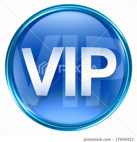 VIP icon blue, isolated on white background. - Stock Illustration ...