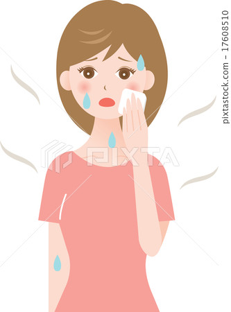 A woman sweating away A woman sweating away 17608510