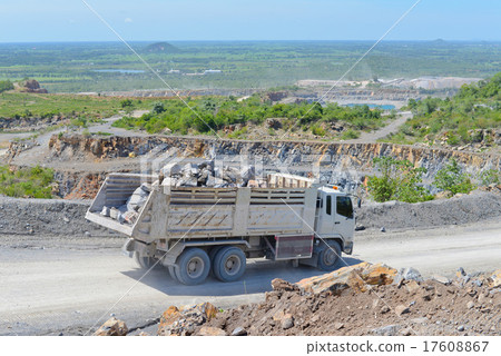 Limestone quarry and transportation Limestone quarry and transportation 17608867