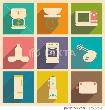Flat with shadow concept and mobile application 17609731