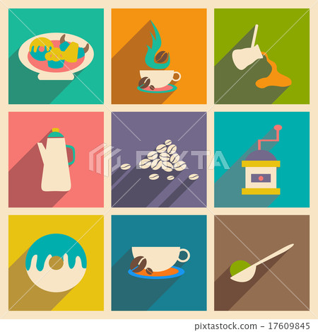 Flat with shadow concept and mobile application 17609845