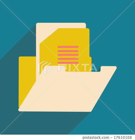 Flat with shadow icon and mobile application - Stock Illustration ...
