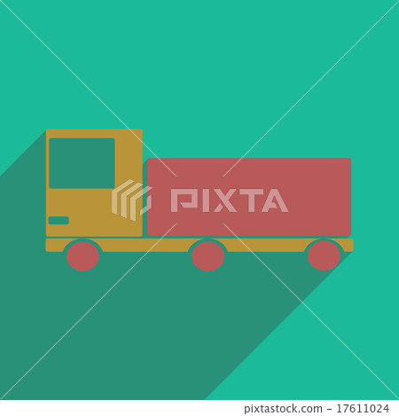 Flat with shadow icon and mobile application 17611024