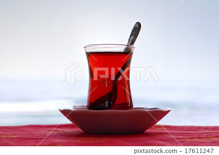 Glass of tea at cafe 17611247