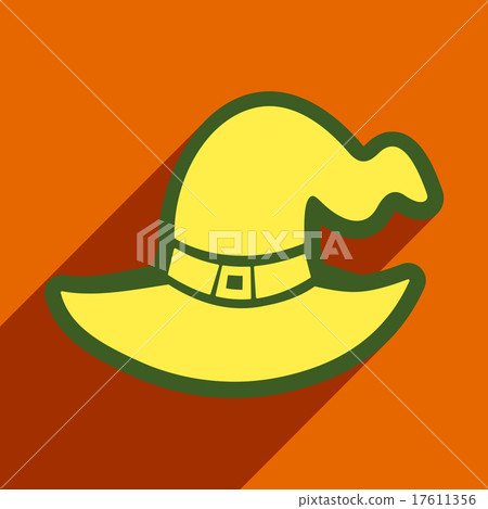 Flat with shadow icon and mobile application Witch Flat with shadow icon and mobile application Witch 17611356