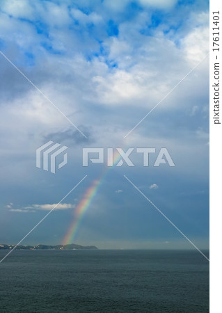 相撲灣的彩虹和颱風的Manazuru半島 17611401