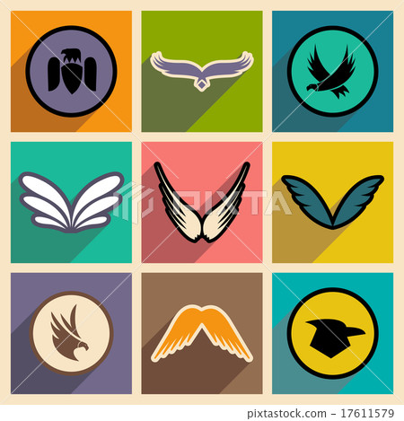Stylish assembly eagle logo Stylish assembly eagle logo 17611579