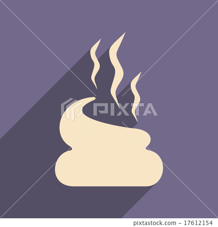 Flat with shadow icon and mobile application poop 17612154