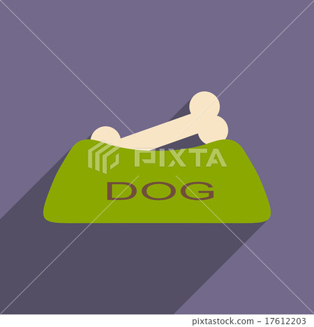 Flat with shadow icon and mobile application dog 17612203