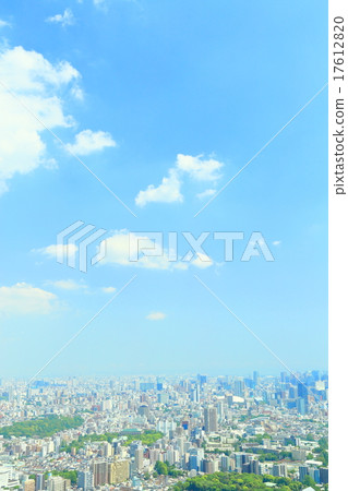 The cityscape of Tokyo (the building group and the landscape of the blue sky) The cityscape of Tokyo (the building group and the landscape of the blue sky) 17612820