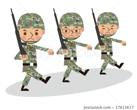 帶槍的自衛官兵（兩三個人） 17613617