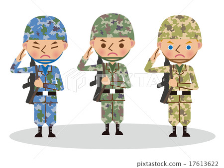 多國士兵的形象（東亞，日本，美國） 17613622