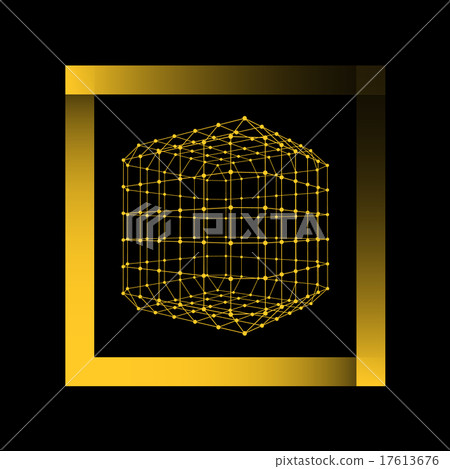 Mesh polygonal background. Scope of lines and dots Mesh polygonal background. Scope of lines and dots 17613676