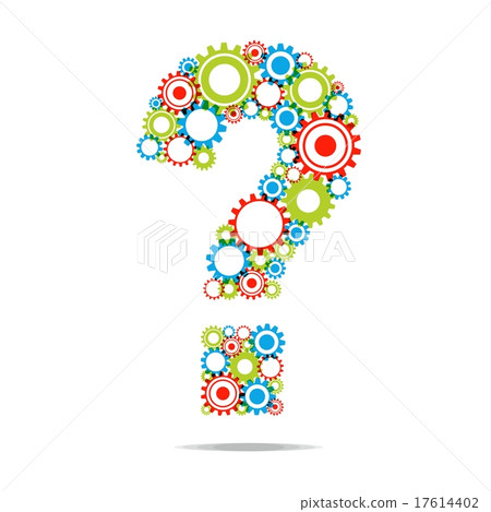 Creative Abstract Question Mark With Cog Wheels 17614402
