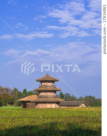 Tamarijo and ancient rice in blue sky 17614861